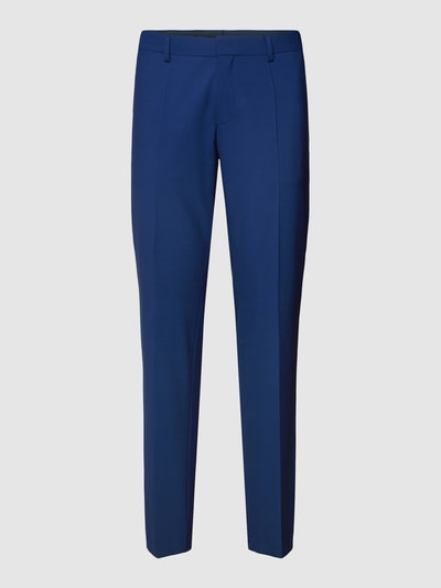 BOSS Slim fit pantalon van scheerwolmix, model 'Genius' Marineblauw - 2