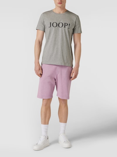 JOOP! Collection T-shirt met labelprint Zilver - 1