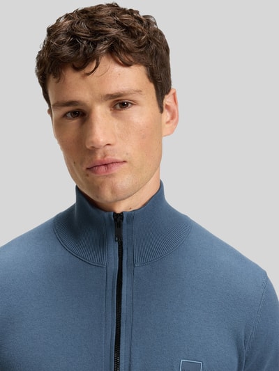 BOSS Orange Regular Fit Troyer aus Baumwoll-Kaschmir-Mix Modell 'KANOBIX_S' Rauchblau 3
