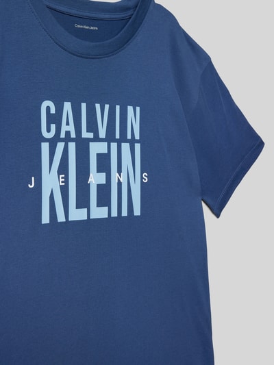 Calvin Klein Jeans T-Shirt mit Label-Print Blau 2