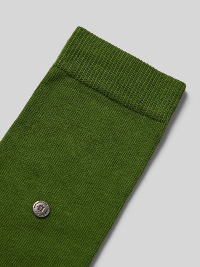 Burlington Sokken met logostitching, model 'Brit' Groen - 2