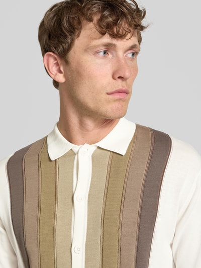 Drykorn Koszula casualowa z listwą guzikową model ‘Dantte’ Złamany biały 3