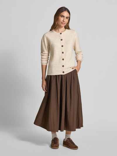 Soyaconcept Strickjacke mit Rundhalsausschnitt Modell 'ORLEAN' Ecru Melange 1