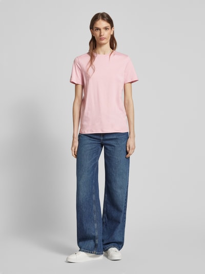 Selected Femme T-shirt met geribde ronde hals Rosé - 1