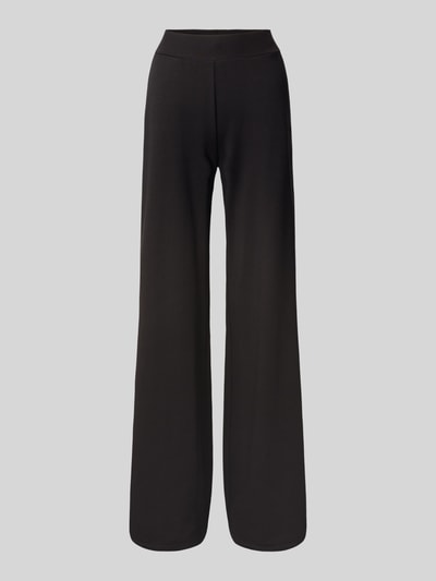EA7 Emporio Armani Sweatpants met wijde pijpen en labeldetail Zwart - 2