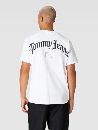 Tommy Jeans T-Shirt mit Label-Print Modell 'GRUNGE ARCH' Weiss 5