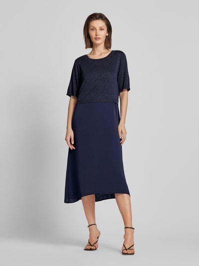 ROBE LÉGÈRE Midi-jurk in laagjeslook Marineblauw - 4