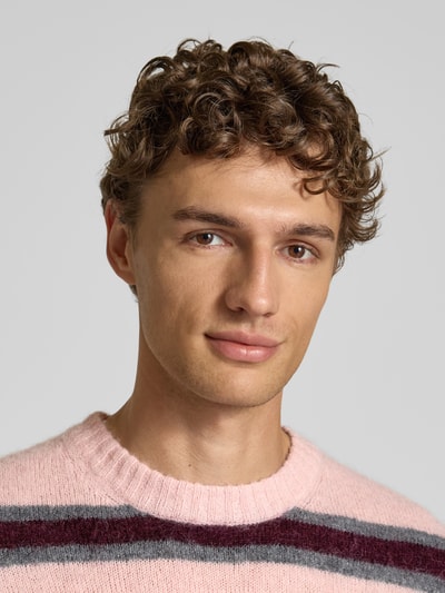 ANNARR Gebreide pullover met ronde hals, model 'JOHAN' Felroze - 3