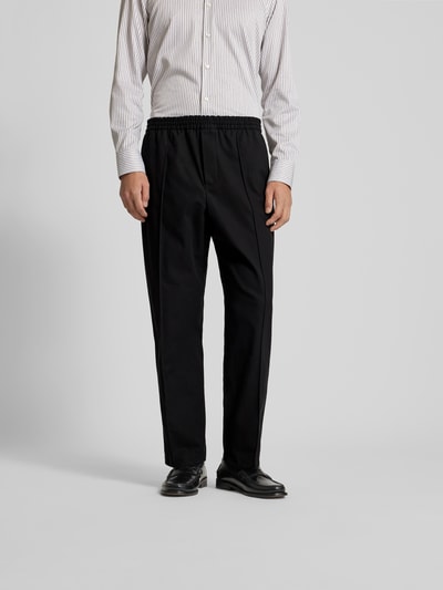 MAISON KITSUNÉ Regular Fit Stoffhose aus Baumwolle Black 4