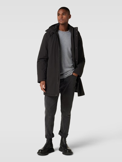 Mango Parka mit abnehmbarer Kapuze Black 1