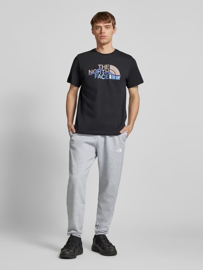 The North Face Regular tapered fit sweatpants met labelprint Lichtgrijs gemêleerd - 1