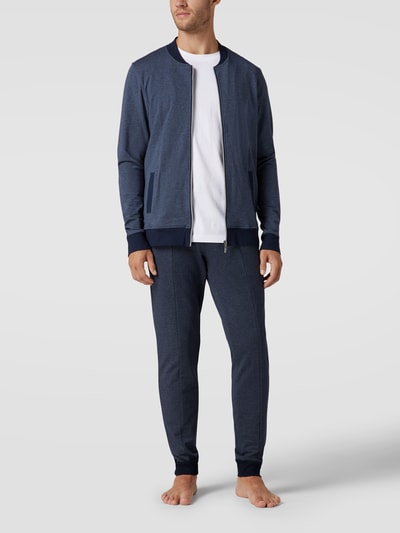 Schiesser Sweatpants in melierter Optik Modell 'Mix + Relax' Marine 1