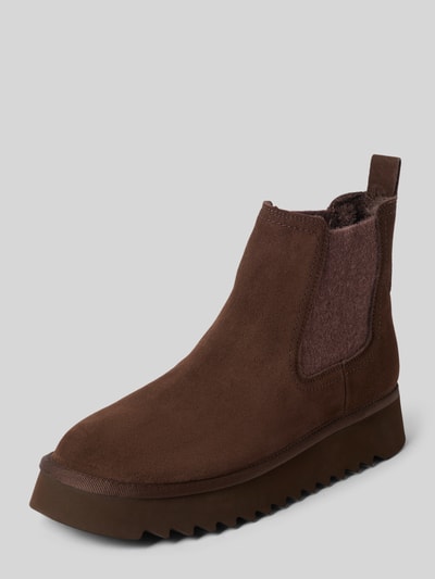 Tamaris Boots aus Rindsnappa mit Profilsohle Dunkelbraun 1