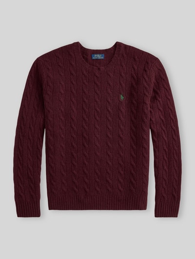Polo Ralph Lauren Regular Fit Pullover aus Woll-Kaschmir-Mix Bordeaux 2