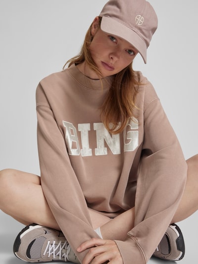 Anine Bing Oversized Sweatshirt mit Label-Detail Lila 3