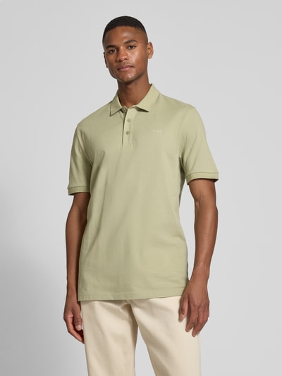 HUGO Poloshirt mit Label-Print Modell 'Donos' Hellgruen 4