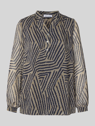 More & More Blouseshirt met V-hals Rietgroen - 2