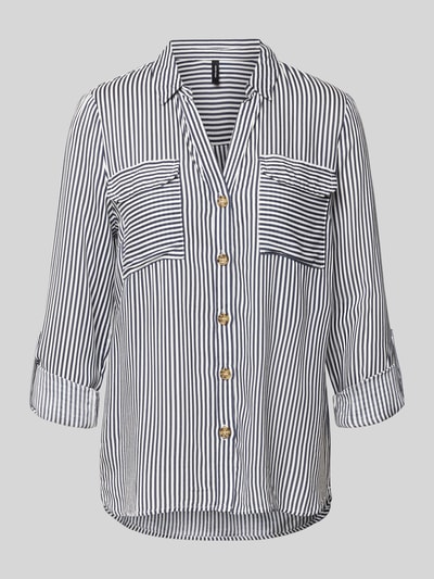 Vero Moda Hemdbluse mit aufgesetzten Brustpattentaschen Modell 'BUMPY' Marine 2