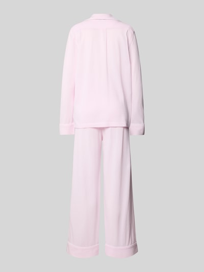 Polo Ralph Lauren Pyjama met logostitchings, model 'OXFORD Madison' Roze - 3