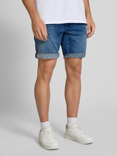 Replay Tapered fit korte jeans met knoopsluiting Blauw - 4