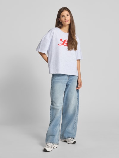 miss goodlife Sweatshirt mit 1/2-Arm und Rundhalsausschnitt Hellgrau Melange 1