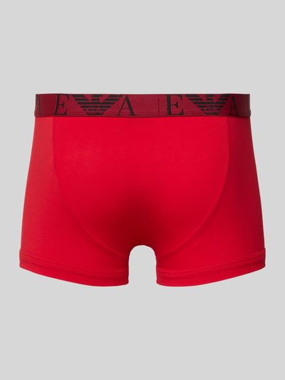Produktfoto, Trunks im 3er-Pack mit Elastischer-Logo-Bund von Emporio Armani aus Baumwoll-Mix mit Stretch-Anteil, Körpernaher-Schnitt, kräftiges Rot