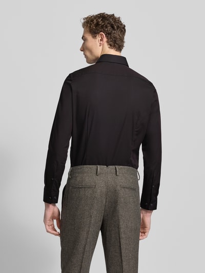 Seidensticker Slim fit zakelijk Hemd met Kentkraag van pure Katoen Zwart - 5