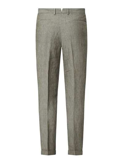 Z Zegna Hose aus Leinen Modell 'One Pleat'  Oliv 3