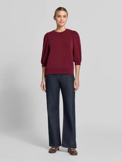 Selected Loose Fit Sweatshirt aus Modal-Mix 'TENNY' Bordeaux 1