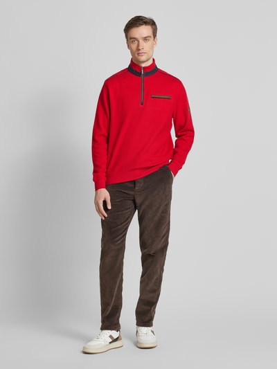 bugatti Sweatshirt met opstaande kraag Rood - 1