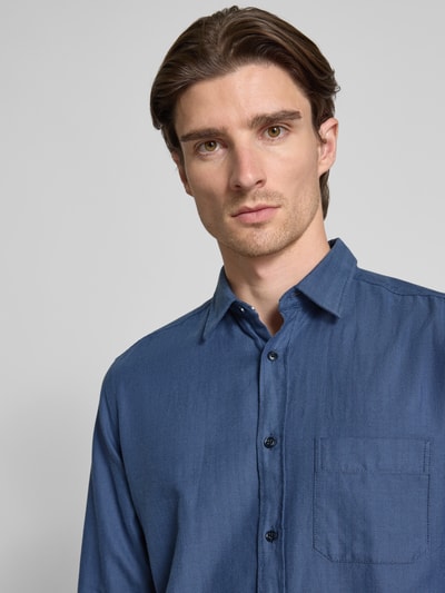 OLYMP Level Five Slim Fit Freizeithemd mit Kentkragen Marine 3