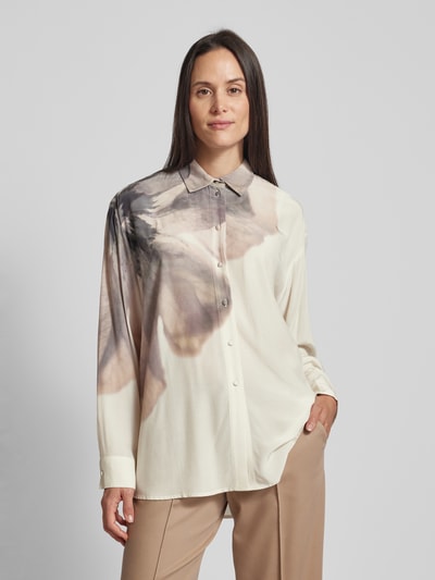 Jake*s Collection Overhemdblouse met knoopsluiting Ecru - 4