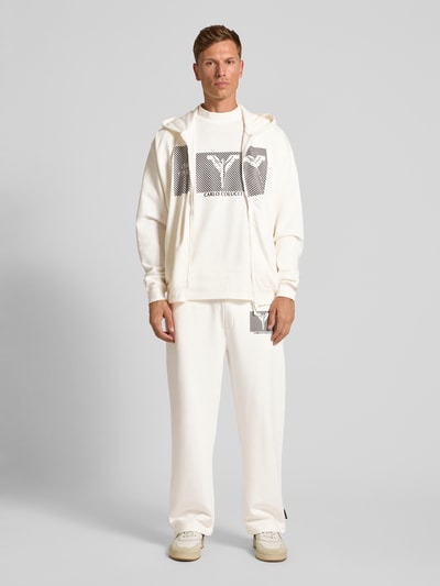 CARLO COLUCCI Wide Fit Sweatpants mit Logo-Print Offwhite 1