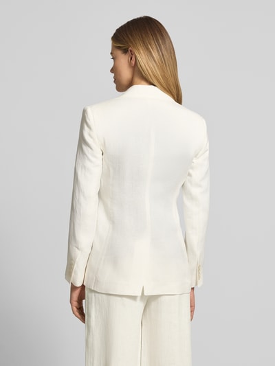 Max Mara Studio regular fit lange blazer van puur linnen model 'BELLO' Offwhite - 5