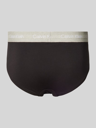 Calvin Klein Underwear Slipy z pasem z logo w zestawie 3 szt. Czarny 3