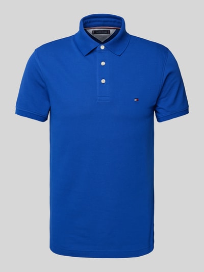 Tommy Hilfiger Slim fit poloshirt met logostitching, model '1985' Koningsblauw - 1