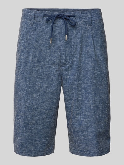 JOOP! Jeans Regular fit korte broek met bandplooien, model 'RUDO' Blauw - 2