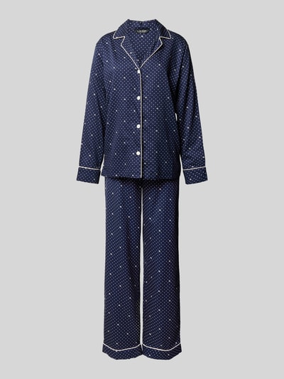 Lauren Ralph Lauren Regular Fit Pyjama-Seit aus Baumwoll-Viskose-Mix Dunkelblau 1