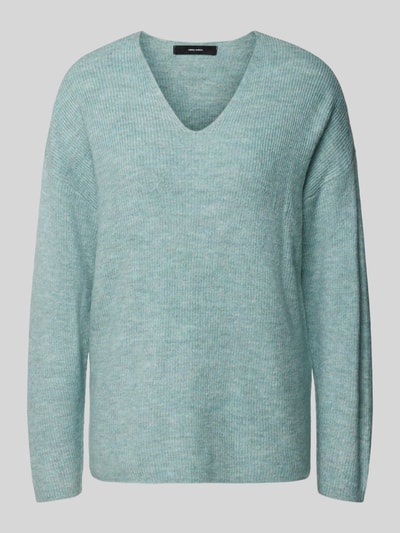 Vero Moda Regular Fit Strickpullover in Melange Modell 'CREWLEFILLE' Schilf 2