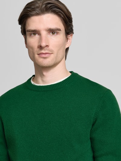 Casual Friday Oversized Strickpullover mit gerippten Abschlüssen Gruen 3