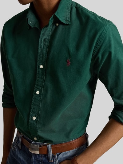 Polo Ralph Lauren Custom Fit Freizeithemd aus reiner Baumwolle Dunkelgruen 3