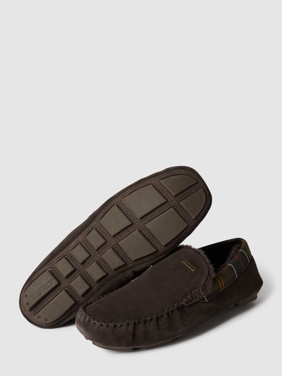 Barbour Loafer mit Kunstfellfutter Dunkelbraun 5