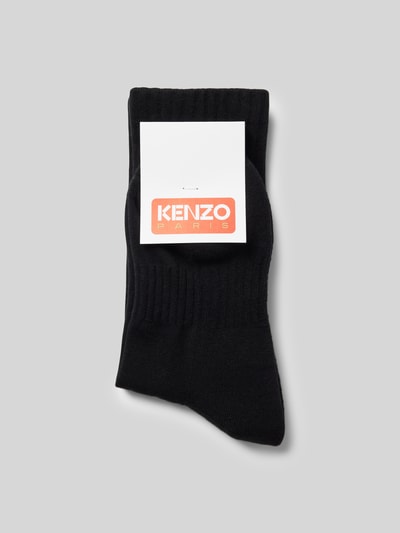 Kenzo Socken mit Label-Print Black 3