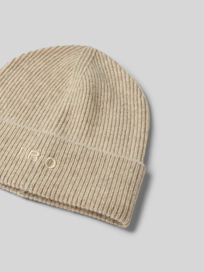 Iro Beanie mit Label-Stitching Taupe 3