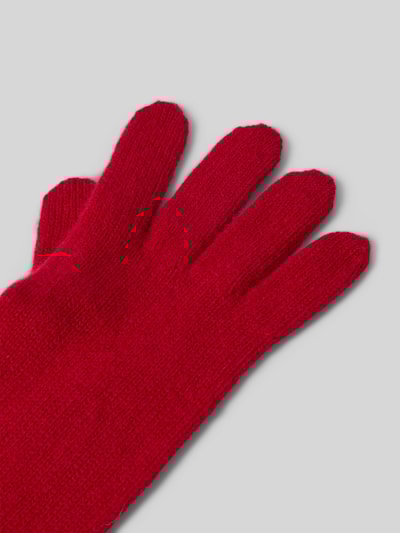 Fraas Kasjmier handschoenen met labelapplicatie Rood - 3