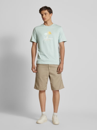 Jack & Jones T-Shirt mit Label-Print Modell 'CYRUS' Rauchblau 1