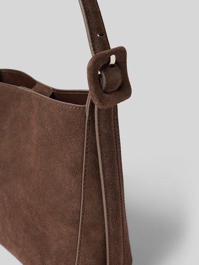 Mango Shoulder Bag aus Rindsleder Modell 'Igor' Dunkelbraun 2