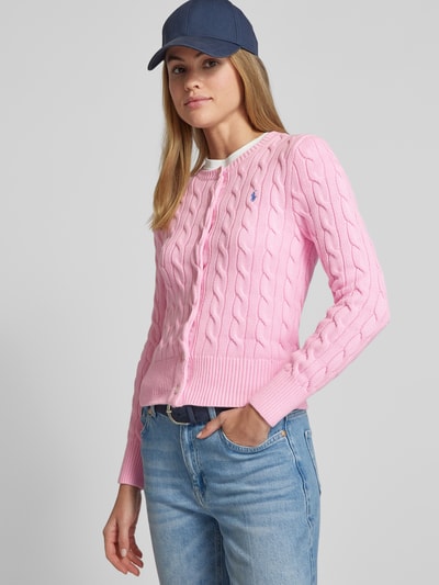 Polo Ralph Lauren Strickjacke mit Knopfleiste Rosa 3