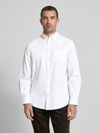 Christian Berg Men Regular Fit Freizeithemd mit Button-Down-Kragen Weiss 4