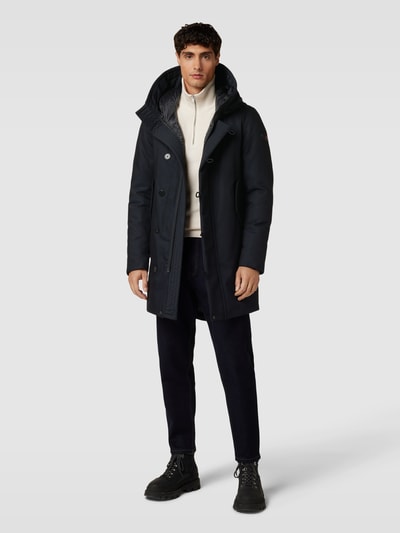 Peuterey Parka met capuchon, model 'KASA' Marineblauw - 1